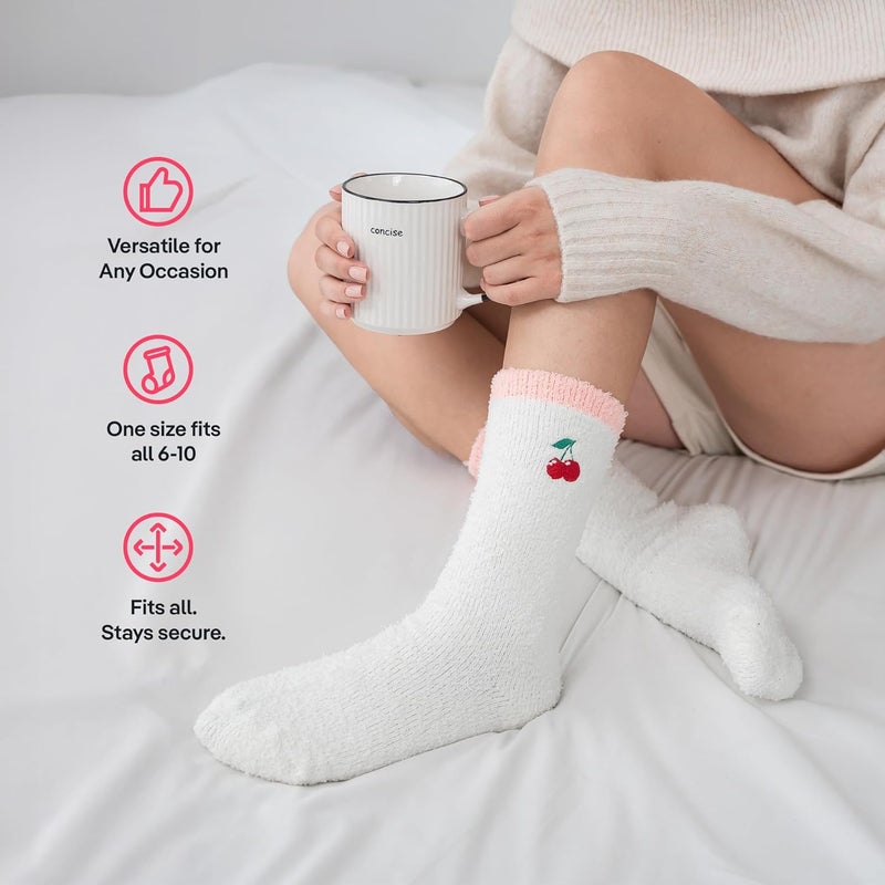 CoolMate Store GLOBAL Fuzzy Socks for Women Valetines Gift Box, Cozy, Soft, Stocking Stuffers, Comfy Cloud-Like Socks for Spa,Home - Image 5